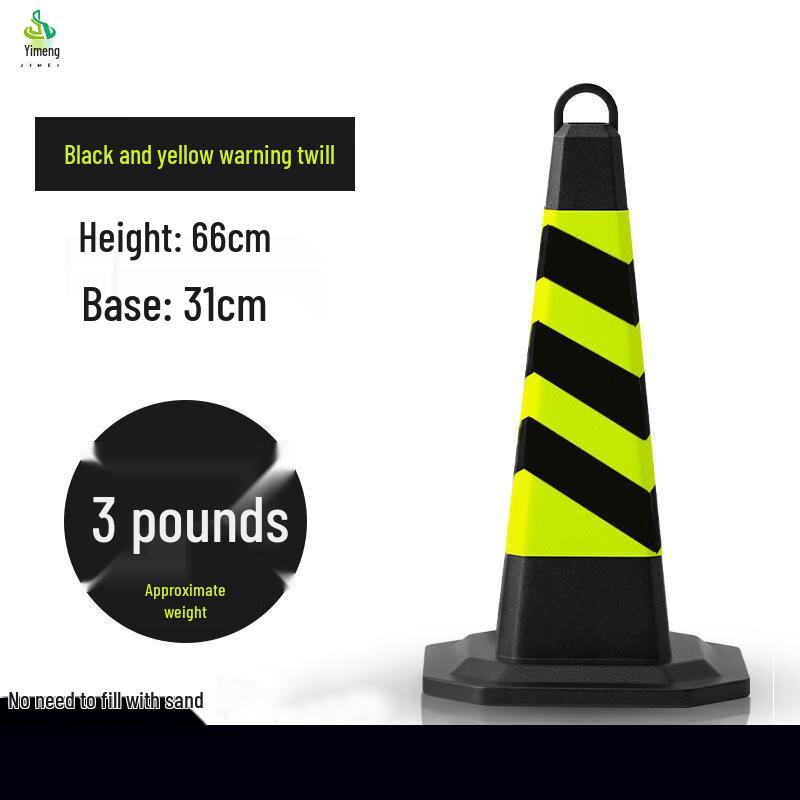 Jimei Rubber Reflective Traffic Safety Cones (3-Pack)
