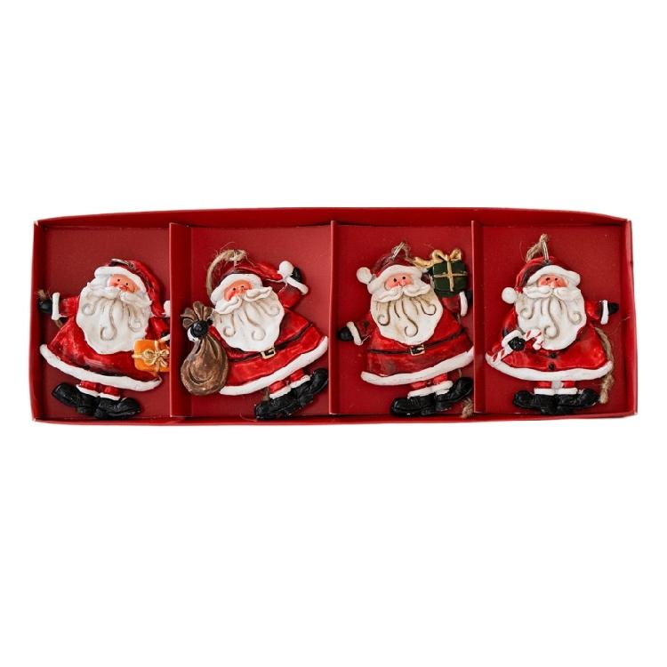 

Resin Santa/Snowman Ornaments Set Waterproof Holiday Decoration Perfect for Tiny Houses and Seasonal Crafts