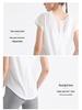 Damen Schnelltrocknendes Atmungsaktives Yoga- und Lauf-T-Shirt - Locker Figurschmeichelndes Kurzarm-Oberteil
