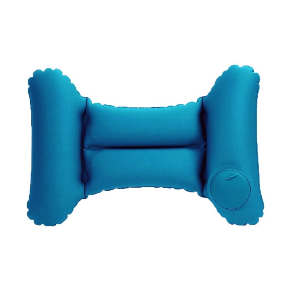 H Shape Inflatable Waist Pillow Press Type Waist Support Pad Compact Lumbar Cushion Airplane