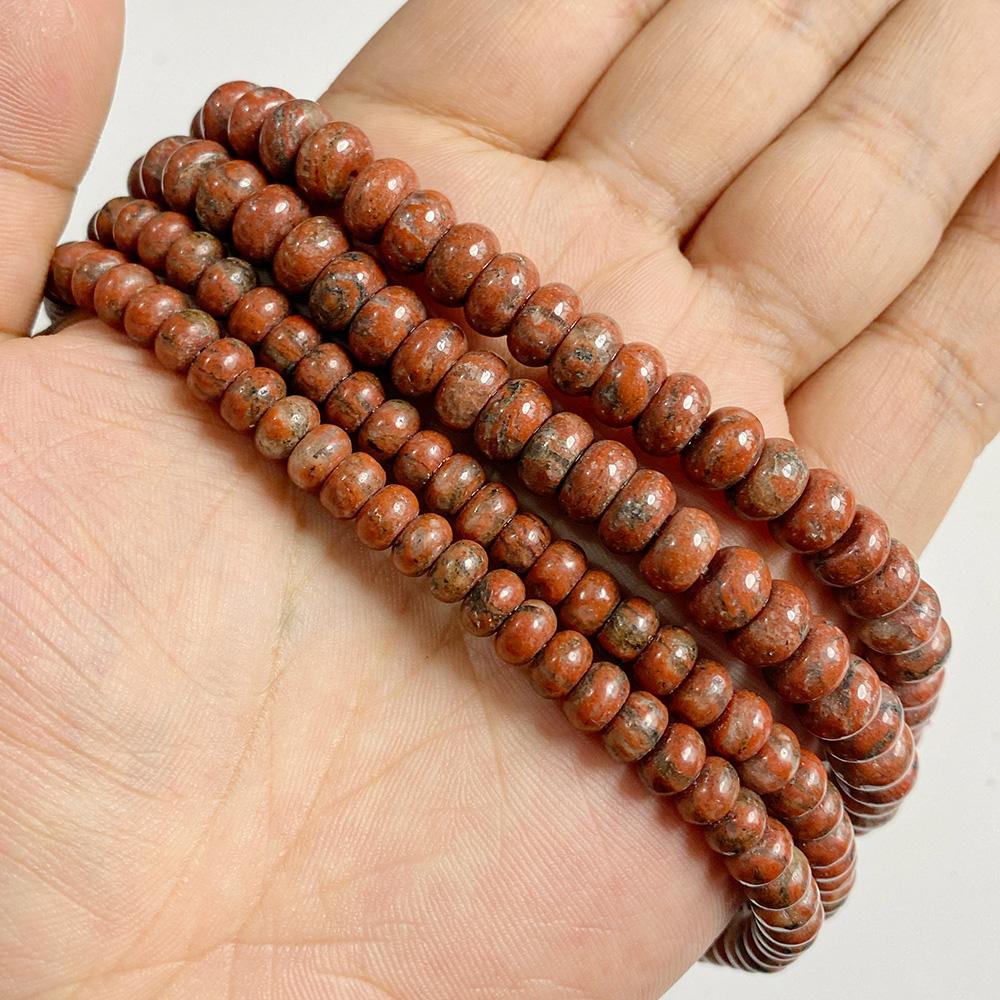 4X6/5X8MM Natural Crystal Stone Abacus Beads Loose Rondelle Spacers Bead Charm For Jewelry Making Bracelet Accessories Finding