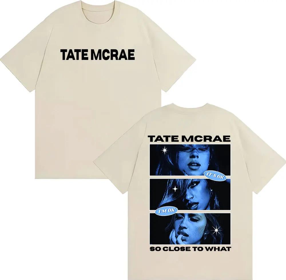 2026 SpringSummer Tate McCray X What Print Mens and Womens Clothing Fashion Aesthetics Short Sleeve TShirt