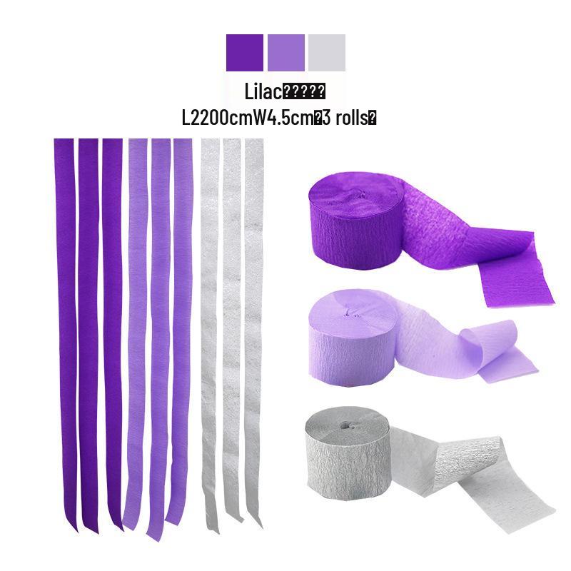 3-Pack Colored Crepe Paper Streamers for Birthday Decorations