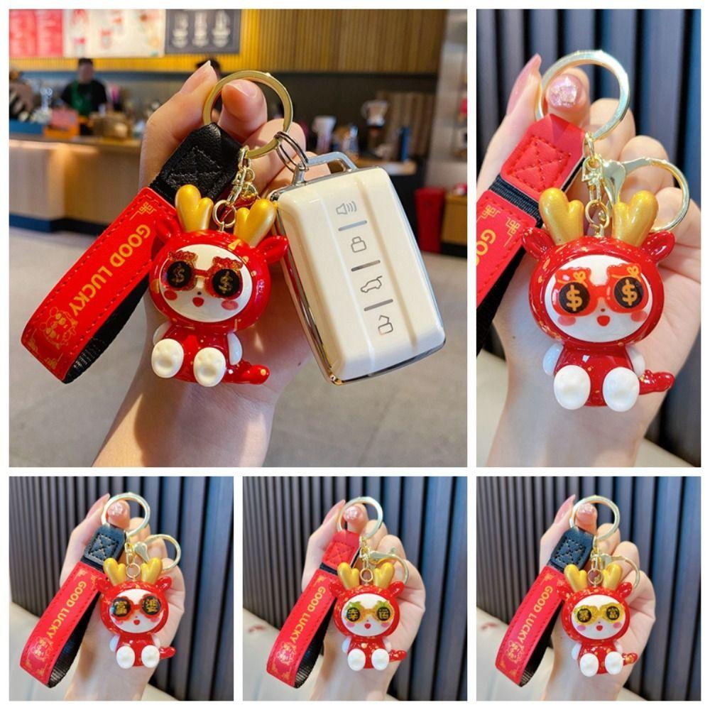 

Dragon Year Cartoon Dragon Year Keychain Dragon Year Cartoon Animal Keyring Friends Birthday Gifts D