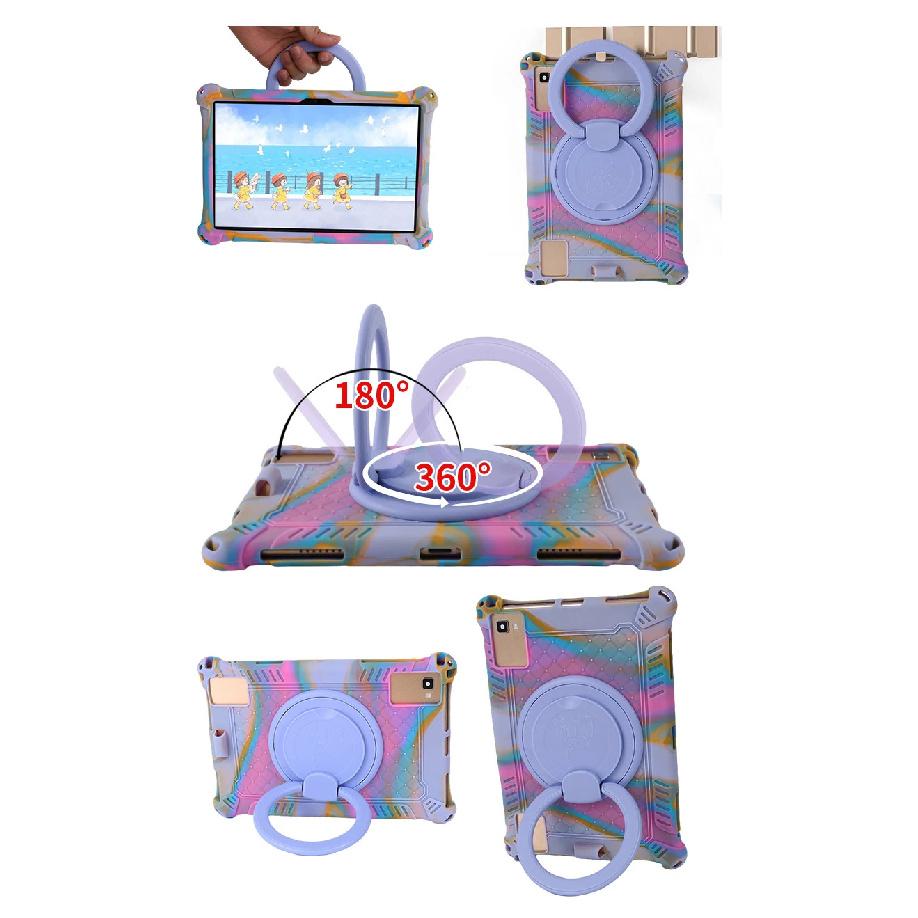 360 Rotating Case Universal For TCL Tab 10L Gen2 10HD 4G 10s 10.1 inch Stand Cover With Handle Grip Shoulder Strap Soft Silicone