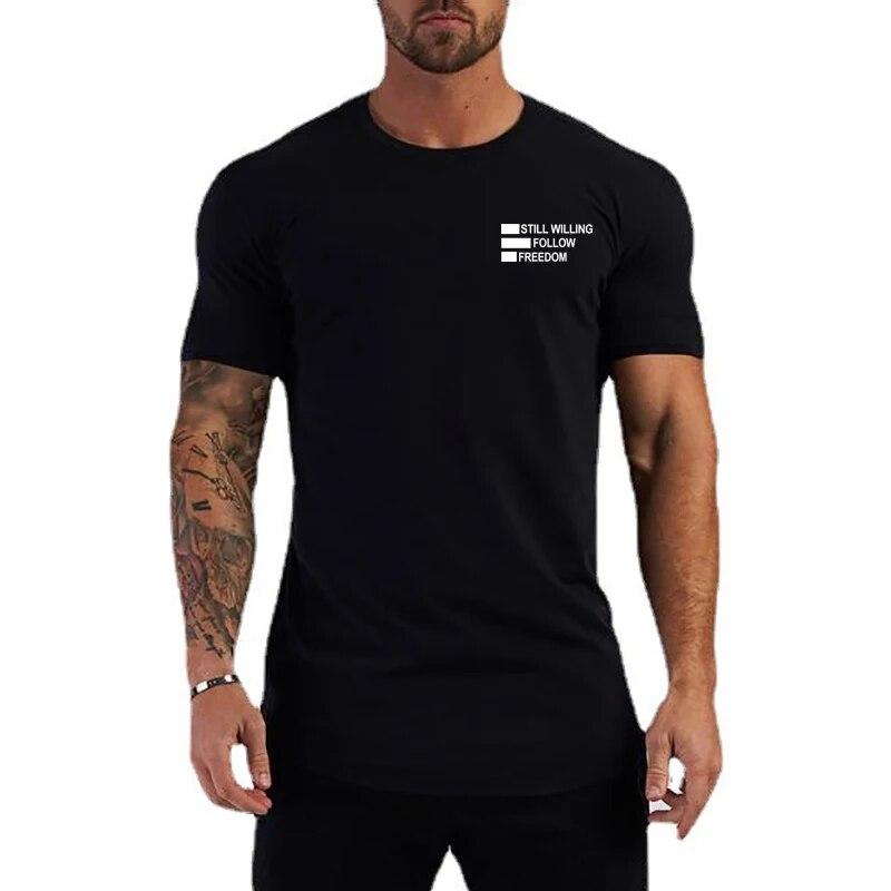 Do The Work  Muscleguys New Brand Fitness Bodybuilding Gyms Tight Mens Workout Slim Fit Printed Cotton Summer Tops