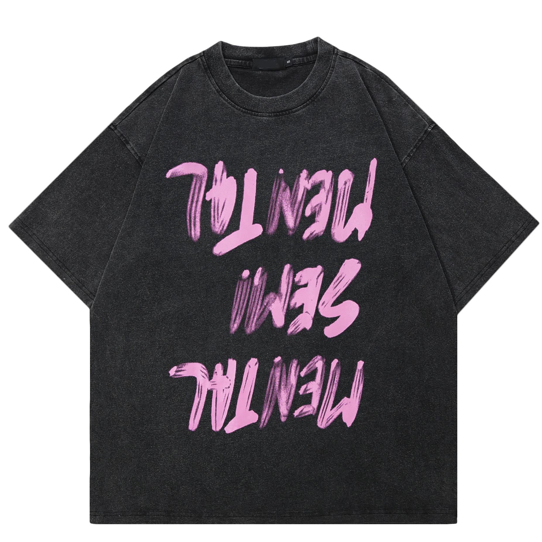 

Уличная футболка унисекс с граффити и буквенным принтом 2024 года XXL чёрный