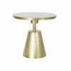 DKD Home Decor-DKD Home Decor Side Table 60 X 60 X 58 Cm Gold Wood White Marble Iron