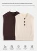 Saint Kaya Bay Pure Cotton Sleeveless Knit Vest for Baby and Toddler - Unisex Korean Style Round Neck Sweater for Spring and Autumn.