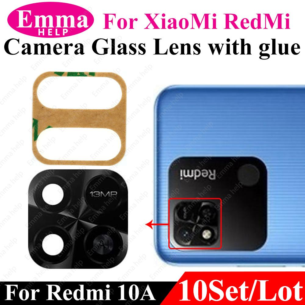 10Pcs Camera Lens For Xiaomi Redmi Note 9 Pro Max 9s 8 8t 7 7Pro Note10 5G 10t Back Camera Glass With Glue Adhesive
