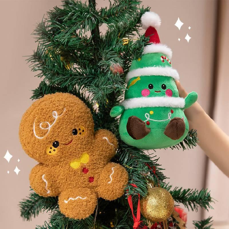Santa Granny Claus Christmas Tree Plush Toy Stuffed Doll Decoration Kids Gift