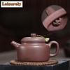 250ml Vintage Yixing Purple Clay Teapots Handmade Peach Bell Pot Raw Ore Peach Blossom Mud Kettle With Strainer Zisha Tea Set