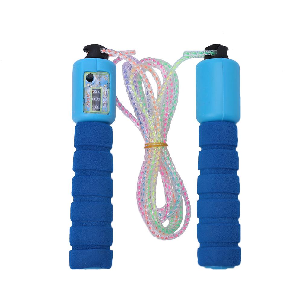 

PVC Accurate Count Rope with Comfortable Anti slip Handles (blue)
