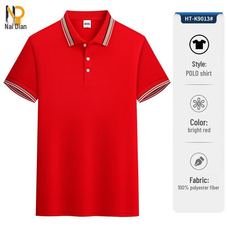 NaiDian Summer Business Breathable Polo Shirt 4XL