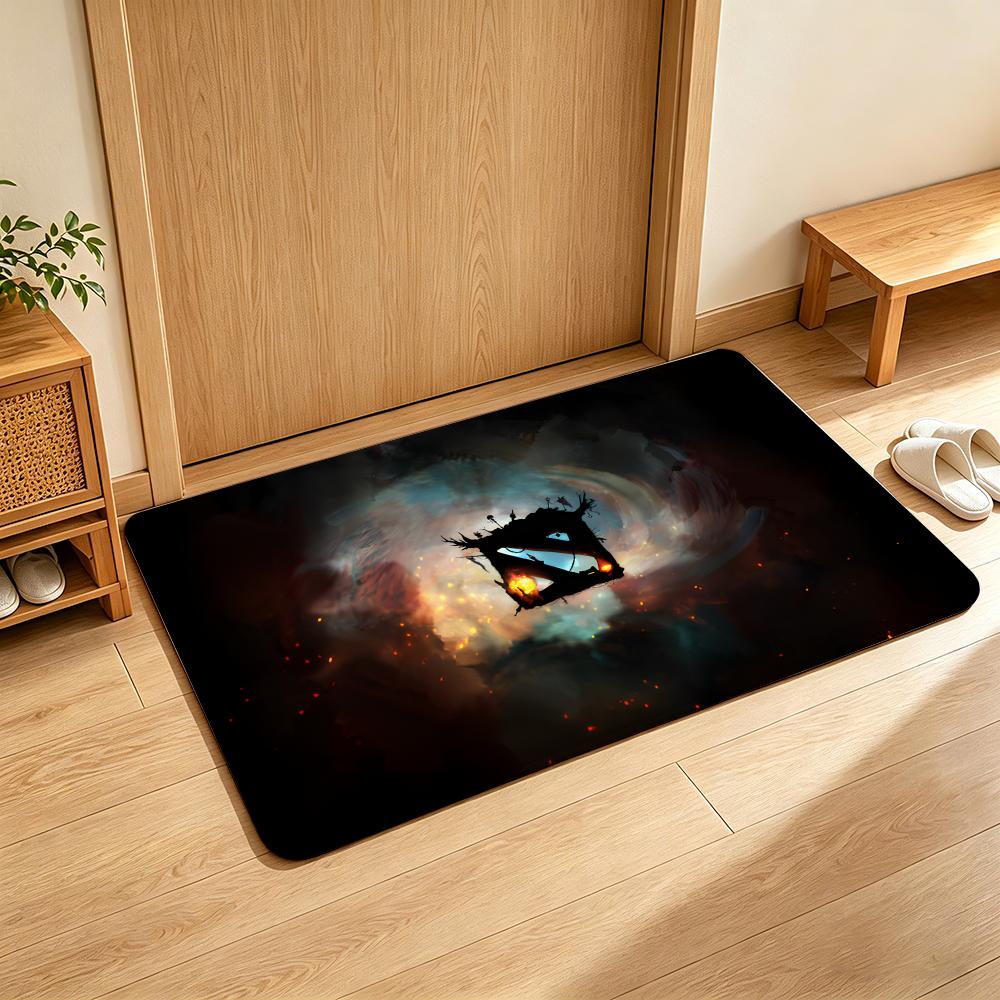 Game D-Dota2 Floor Mat Soft Flannel Floor Mat Suitable for Entryways, Living Rooms, Bedrooms, and Bathrooms