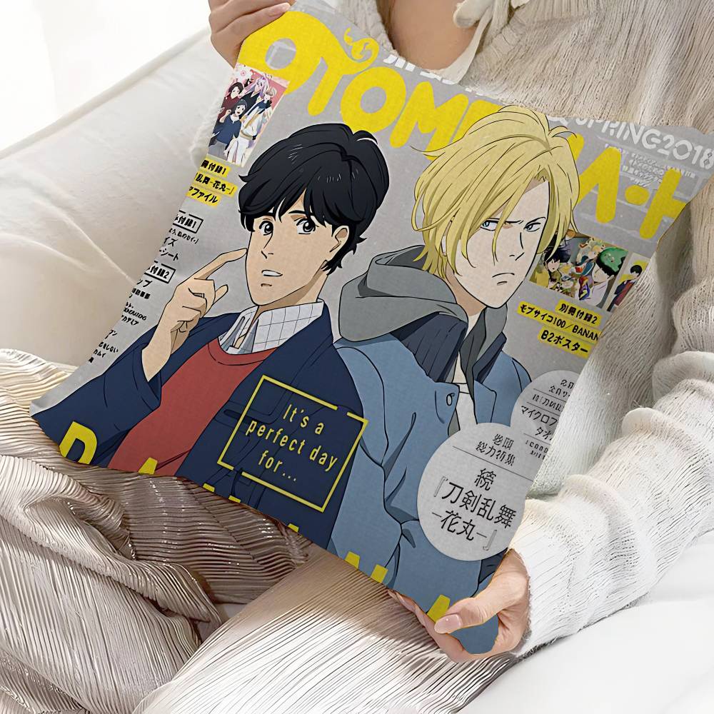 Banana Fish Anime Cushion Cover Decorative Pillow Sofa Home Decor Case Pillow Cases
