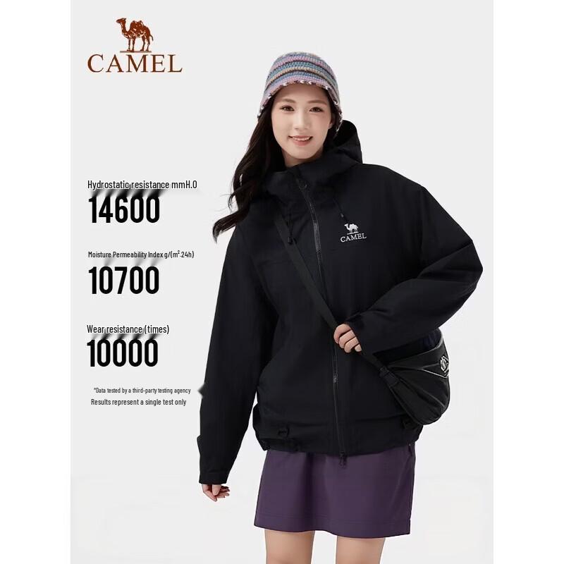 Camel Unisex 3-in-1 Waterproof Jacket with Fleece Liner