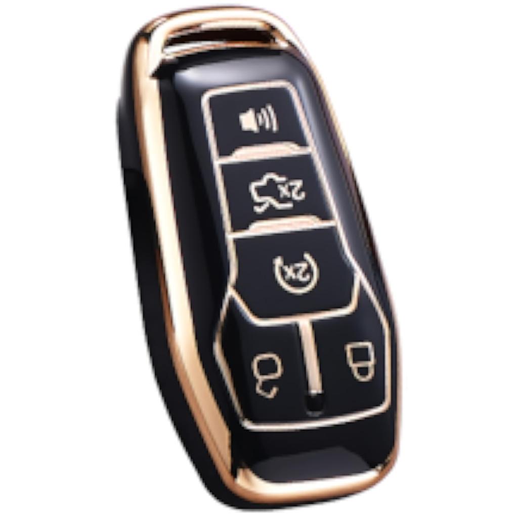 Ford Keychain Cover, Explorer Mustang Escape Edge Lincoln Premium Soft TPU Fully Protected Key Case Remote Key Holder