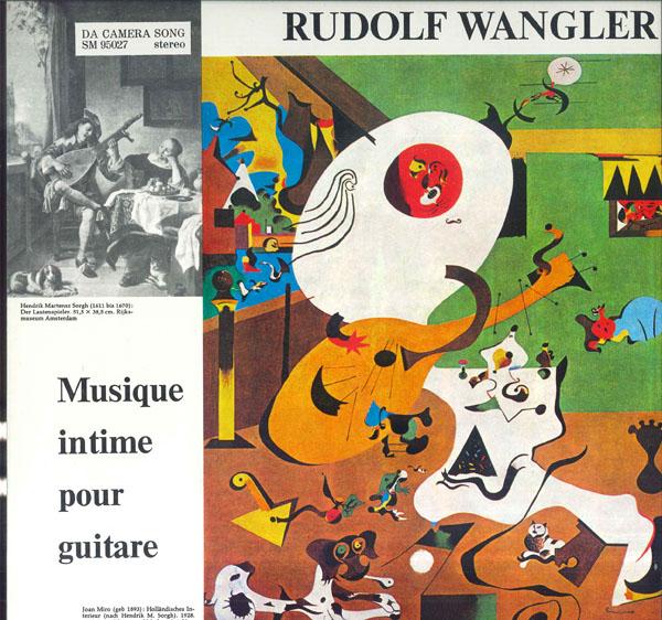 

LP Record RUDOLF WANGLER Musique Intime Pour Guitare SM95027 DA CAMERA SONG 1970 Germany Classical Used