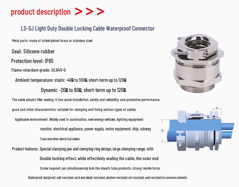 Pressacavo a Stella in Ottone Nichelato per Uso Leggero a Doppia Tenuta per Sistemi di Controllo Motori