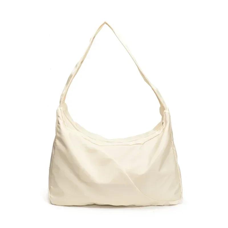 

Сумка на плечо из ткани Оксфорд с застежкой-молнией, простая сумка, мягкая, большой емкости, универсальная, однотонная, новая, модная