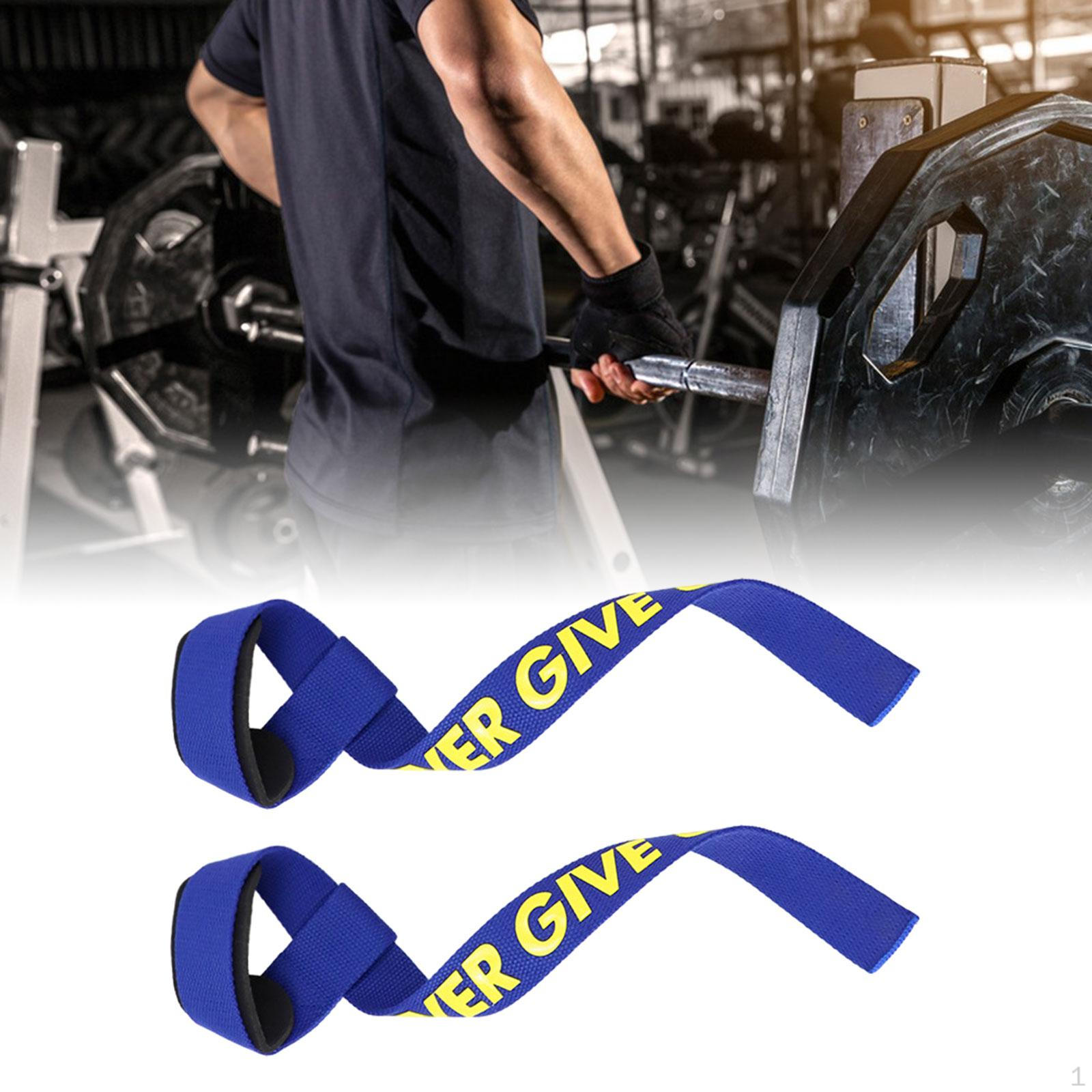 

2 шт., ремни для тяжелой атлетики, становая тяга, противоскользящие ручные бинты для силы синий