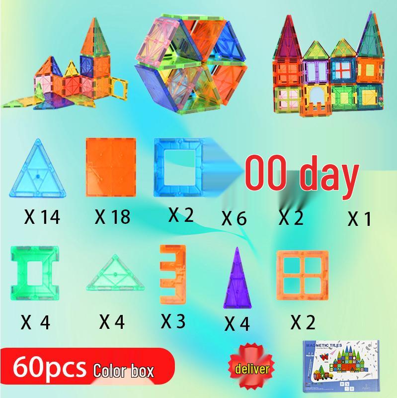 Multicolor Magnet Track Building Blocks for Kids: Educational Assembly Toys for Boys and Girls