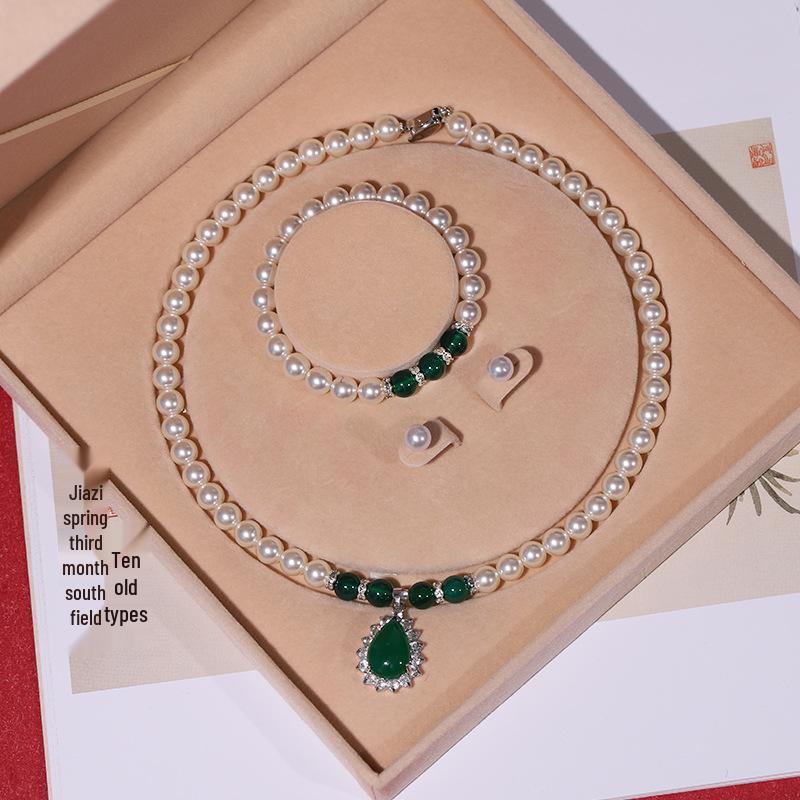 Elegante Collana di Perle di Conchiglia Profonda - Perfetto Regalo per la Festa della Mamma