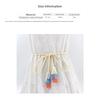 Mei Mary Cotton Thread Fine Decorative Dress Knotted Waist Chain Women's Braided Macaron Tassel Waist Cord