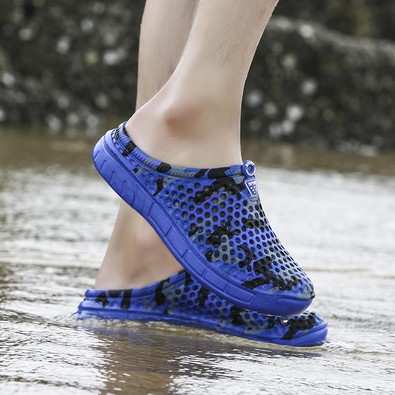 Plus Size Fashion Round Toe Unisex Sandals Leisure Mixed Colors Mens Flat Sandals Summer Basic Shallow Couple Sandals