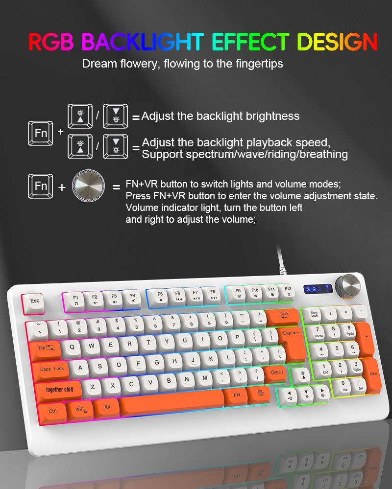 K93 Wired Gaming Keyboard - 93-Key RGB Mechanical Keyboard