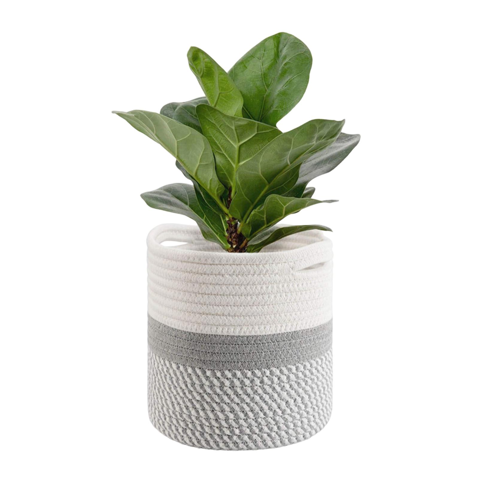 

Woven Flower Baskets, Handmade Woven Baskets, Green Plant Floor Pots, Straw Woven Flower Pots One Size