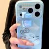 ins wind and sky cartoon cat with iPhone17ProMax mobile phone case 16/15Plus cute Apple 14Pro