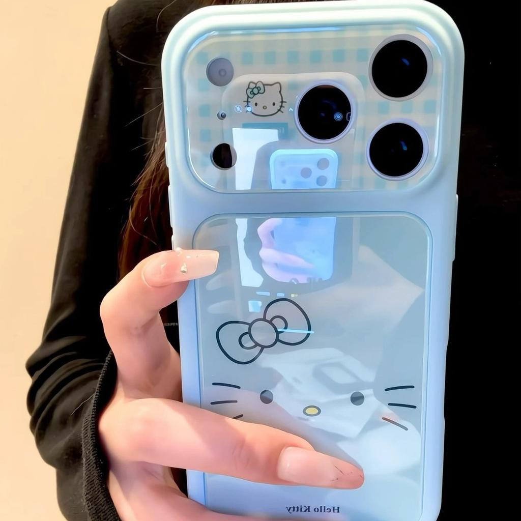 ins wind and sky cartoon cat with iPhone17ProMax mobile phone case 16/15Plus cute Apple 14Pro