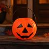 Trick or Treat Containers 1/2/3Pcs Halloween Pumpkin Candy Bucket, Trick-or-Treat Holder Basket, Bucket with Handle Jack-O-Lantern Sweet Snack