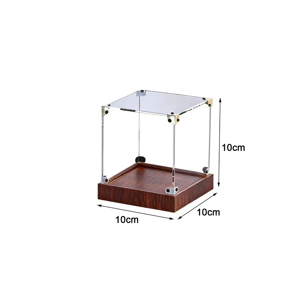

Stackable Design Dustproof Cover No-glue Assembly Showcase Storage Box Display Box Office Display 10*10*10cm