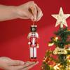 10pcs Christmas Nutcracker Pendants Wooden Painted Christmas Tree Ornaments Cute Pendants, Home Christmas Hanging Decorations