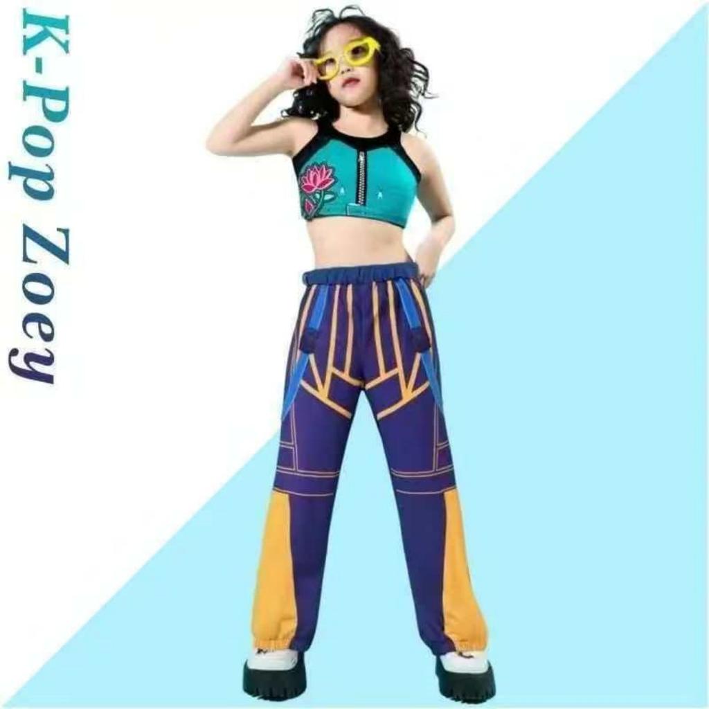 2025 Zoey Mira Rumi 3D Print Cosplay Costume Halloween Carnival K-Pop Hunters Girl Group Idol Role Play Dress Up Outfit