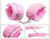 7pcs Set Bed Bondage Set Restraint Adult Game Belt Sex Handcuff Nipple Clamp Whip Collar Kit Sex Toy for Couple Sex Accessories