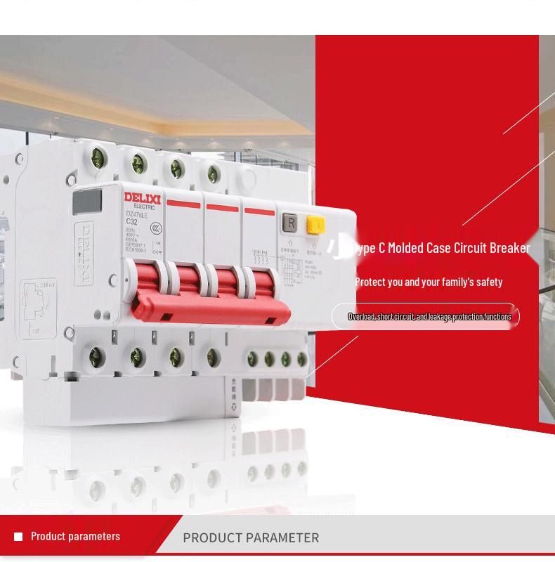 DELIXI DZ47SLE 3P16A Type D Earth Leakage Circuit Breaker