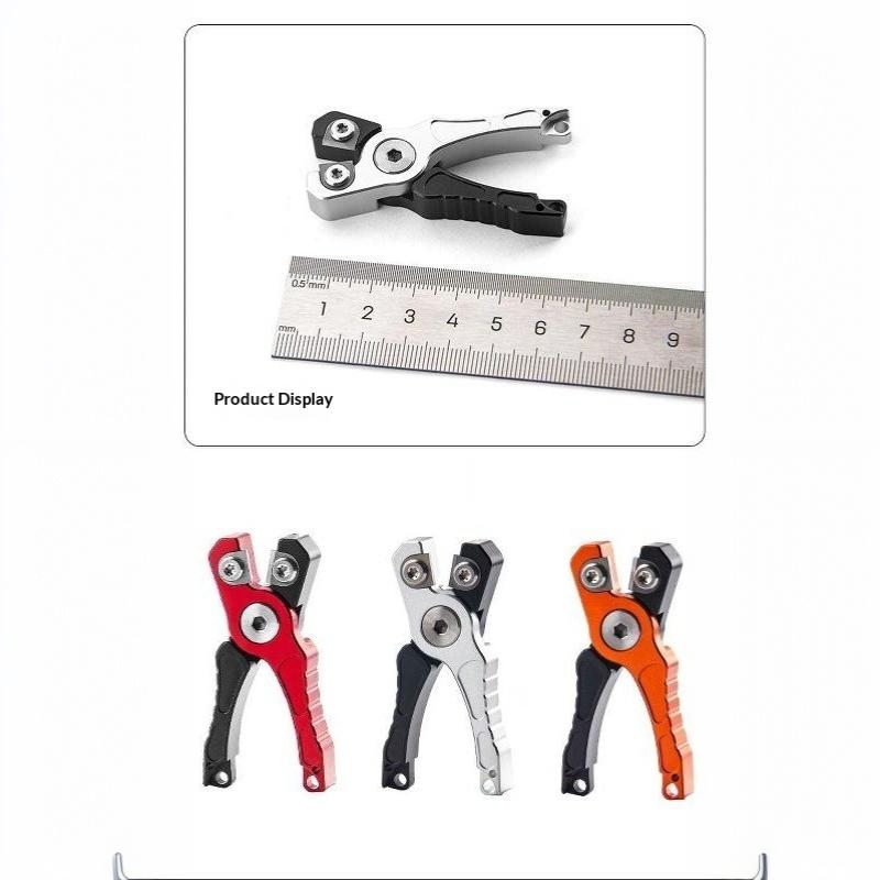 Corrosion Resistant Aluminum Fishing Line Cutter Secure Sliding Lock Lightweight Portable Gear for Travel Angling