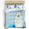 Mediterranean Wooden Boat Bedding Set 3pcs Boys Girls Duvet Cover Pillowcase Kids Adult Quilt Cover Double Bed Set Home Textile