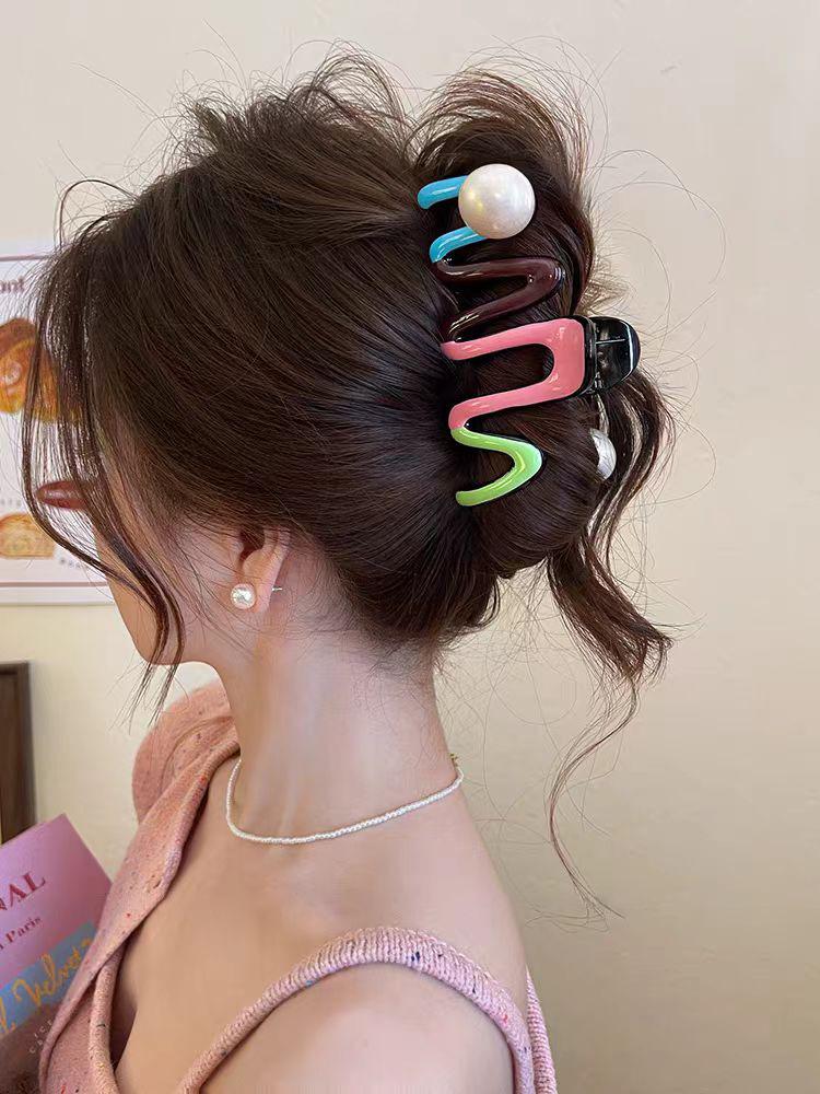 Korean Retro Large Claw Clip for Thick Hair - High-End Updo Hair Claw Clip 2025