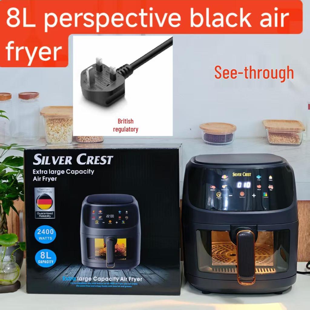 6L Smart Air Fryer with Visual Touchscreen - Large Capacity Automatic Electric Fryer & Oven for French Fries