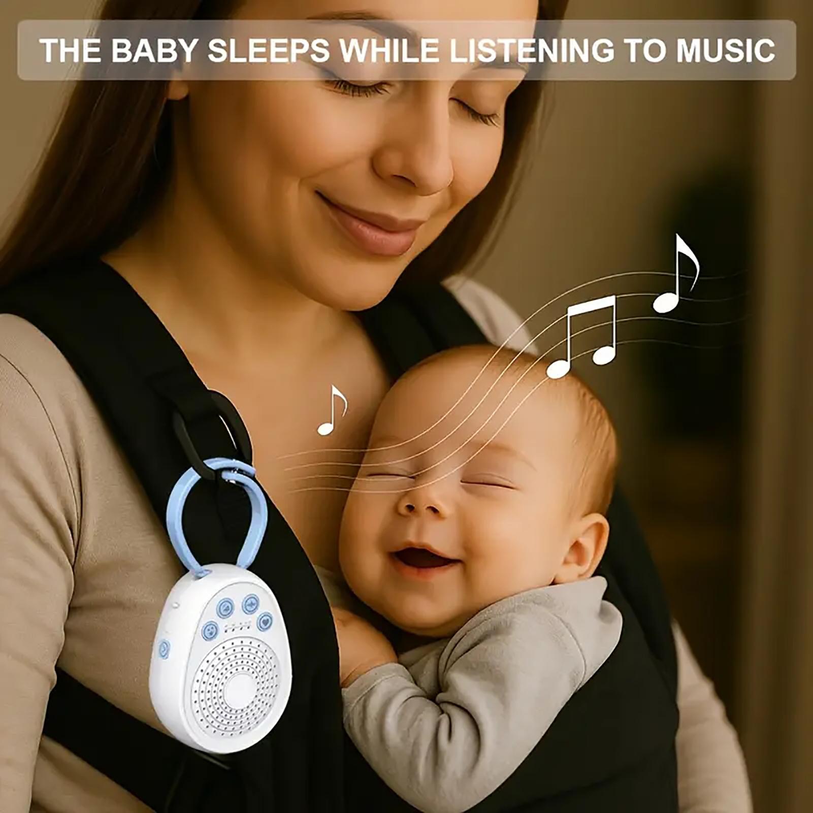 

White Noise Machine for Baby Sleep with 20 Soothing Tracks, 4 Sound Types, Portable Sleep Aid for Infants, Rechargeable светло-синий