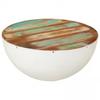 2 Piece Nesting Coffee Table Set Bowl Shaped Solid Reclaimed Wood