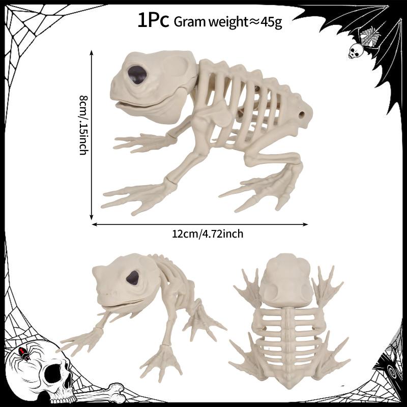 1 Peça Modelos de Animais Simulados Esqueleto Lobo SapoCorvo Esqueleto Decoração de Jardim Interno Externo Adereços de Decoração de Esqueleto de Halloween