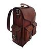 Goat Leather Bag Backpack Rucksack Laptop Vintage Brown Genuine Travel New Men'sc