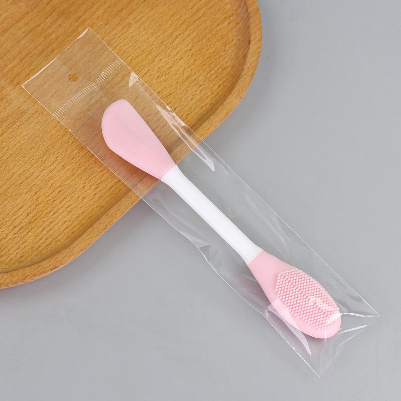1 pack of double-ended mask brush set for mixing and applying mud masks, suitable for facial cleansing