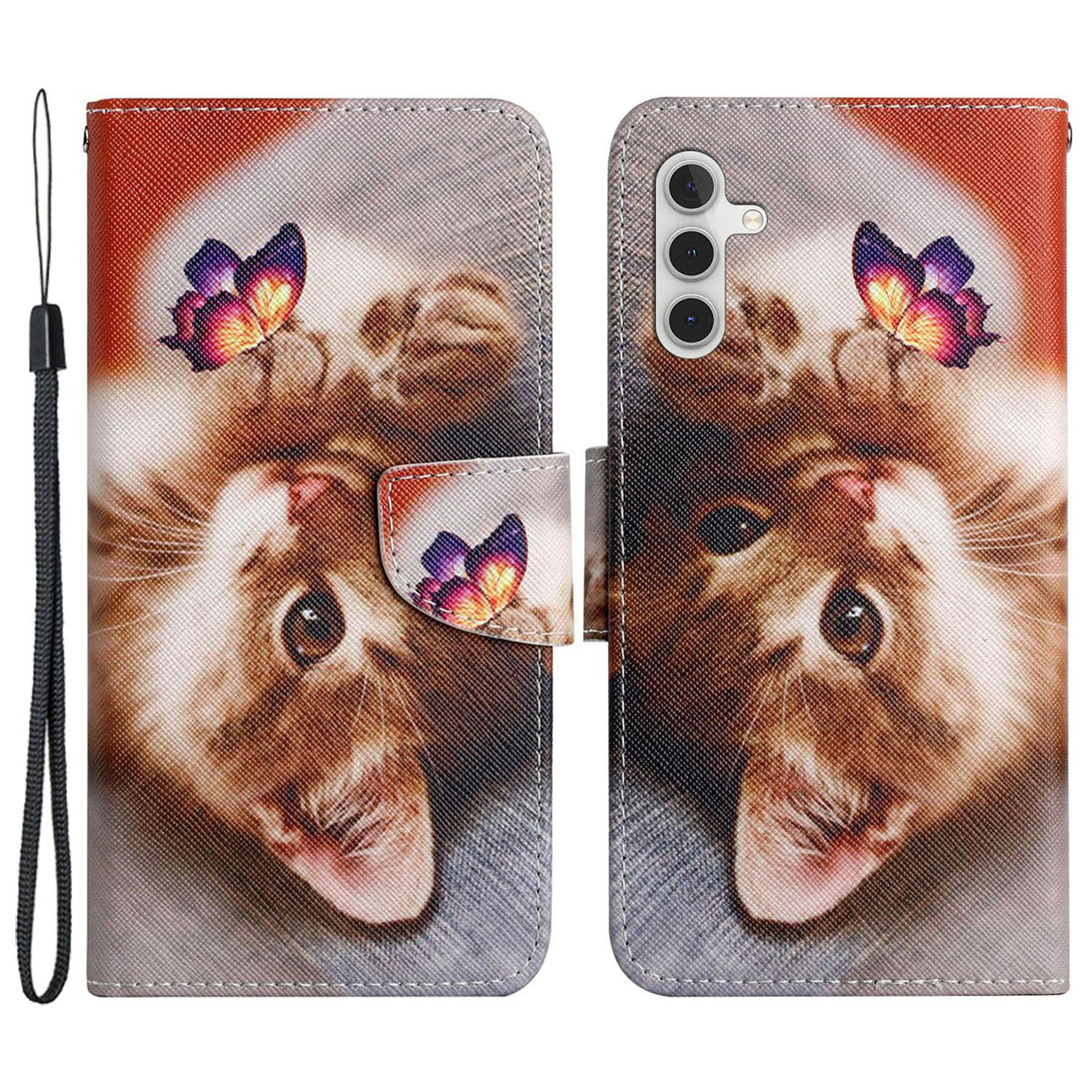 

For Samsung Galaxy A25 5G (Global) (161.0x76.5x8.3mm) Case Pattern Print Cross Texture Cover C